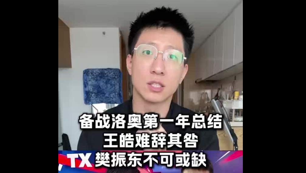 备战洛奥第一年总结：王皓难辞其咎，樊振东不可或缺